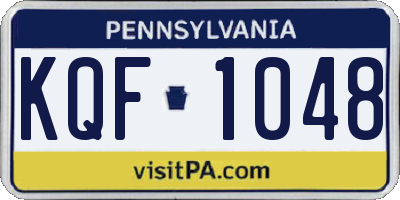 PA license plate KQF1048