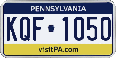 PA license plate KQF1050