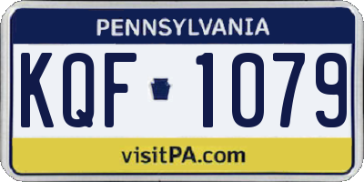 PA license plate KQF1079