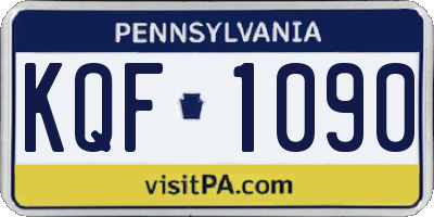 PA license plate KQF1090