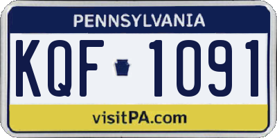 PA license plate KQF1091