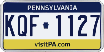 PA license plate KQF1127
