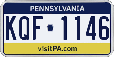 PA license plate KQF1146