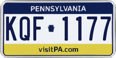 PA license plate KQF1177