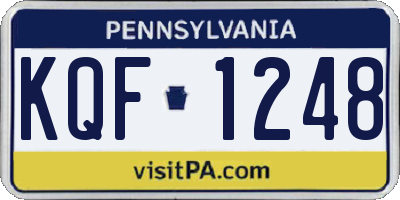 PA license plate KQF1248