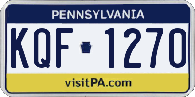 PA license plate KQF1270