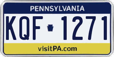 PA license plate KQF1271