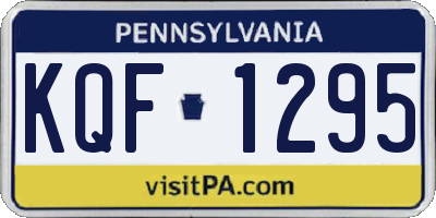 PA license plate KQF1295