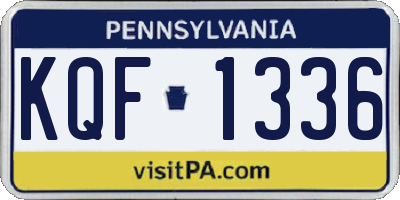 PA license plate KQF1336