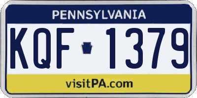 PA license plate KQF1379