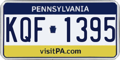 PA license plate KQF1395