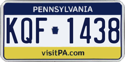 PA license plate KQF1438