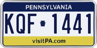 PA license plate KQF1441