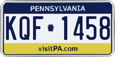 PA license plate KQF1458