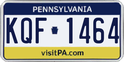PA license plate KQF1464