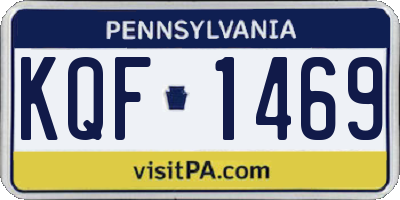 PA license plate KQF1469