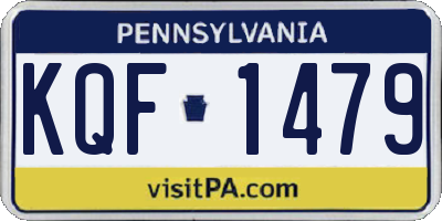 PA license plate KQF1479