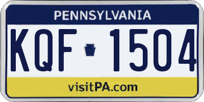 PA license plate KQF1504