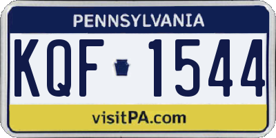 PA license plate KQF1544