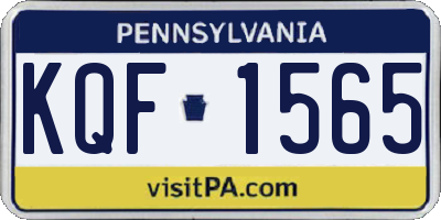 PA license plate KQF1565