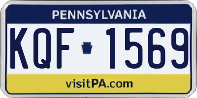 PA license plate KQF1569