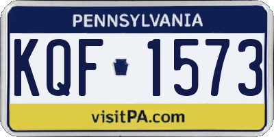 PA license plate KQF1573