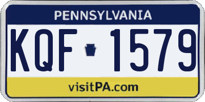 PA license plate KQF1579