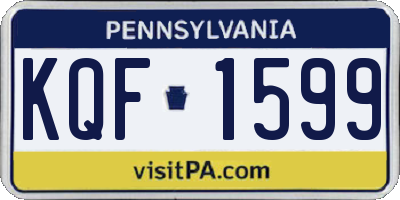 PA license plate KQF1599