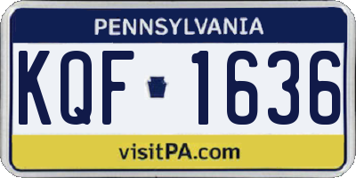 PA license plate KQF1636