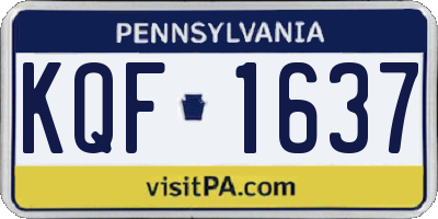 PA license plate KQF1637