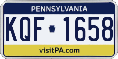 PA license plate KQF1658