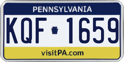 PA license plate KQF1659