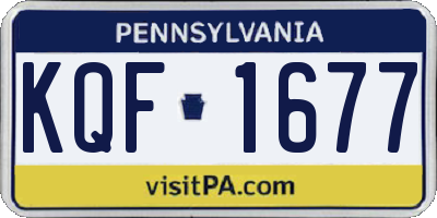 PA license plate KQF1677