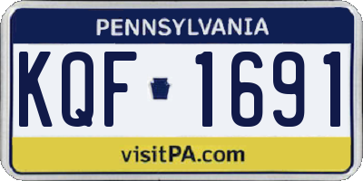 PA license plate KQF1691