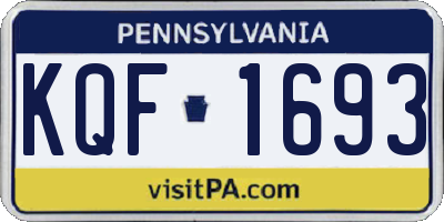 PA license plate KQF1693
