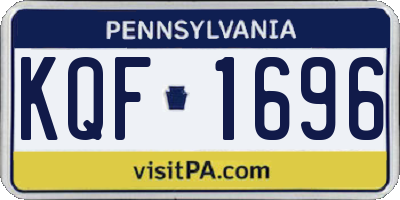 PA license plate KQF1696