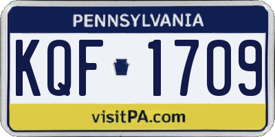 PA license plate KQF1709