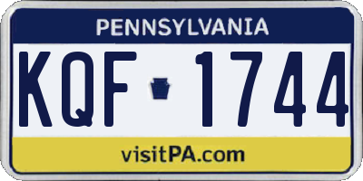PA license plate KQF1744