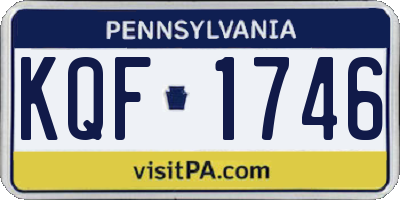 PA license plate KQF1746