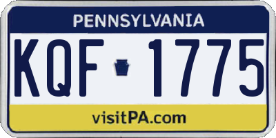 PA license plate KQF1775