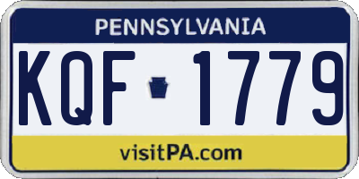 PA license plate KQF1779