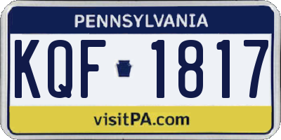 PA license plate KQF1817