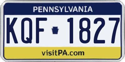 PA license plate KQF1827