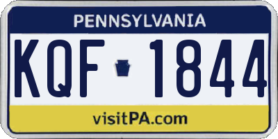 PA license plate KQF1844