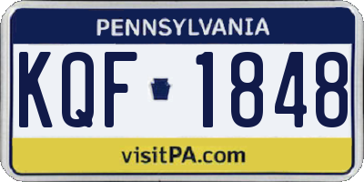 PA license plate KQF1848