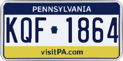 PA license plate KQF1864