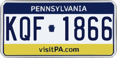 PA license plate KQF1866