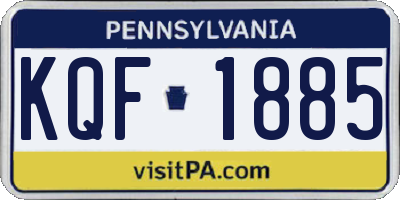 PA license plate KQF1885
