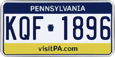 PA license plate KQF1896