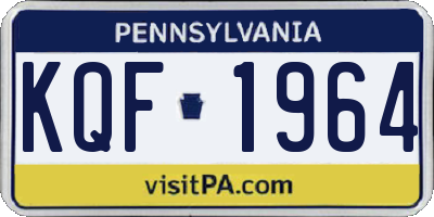 PA license plate KQF1964